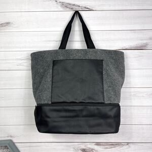 DSW Felt Weekender Tote‎ Overnight Travel Bag With Shoe Compartment Gray